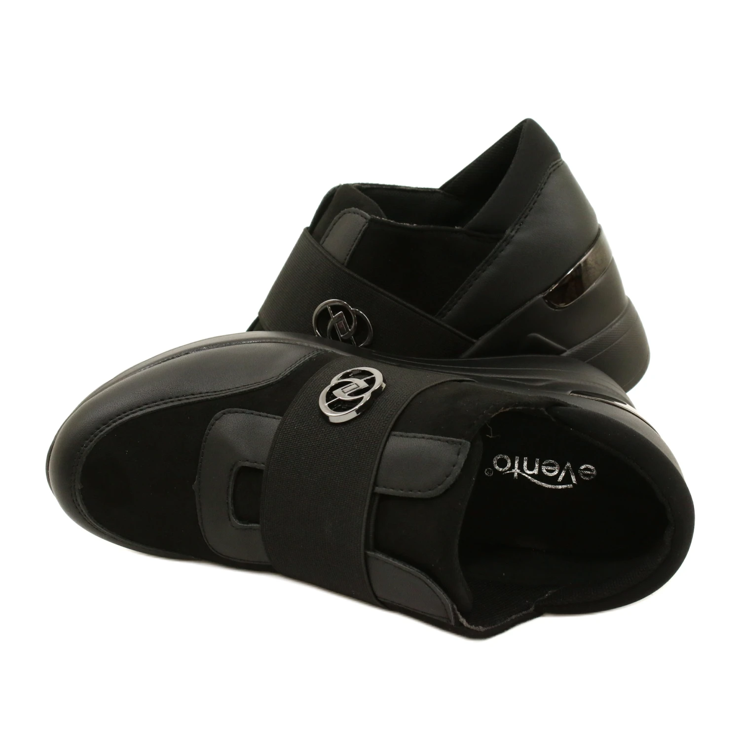 Chaussures à Enfiler Baskets Compensées Evento 23SP35-5320 Noir Le Noir – Image 5