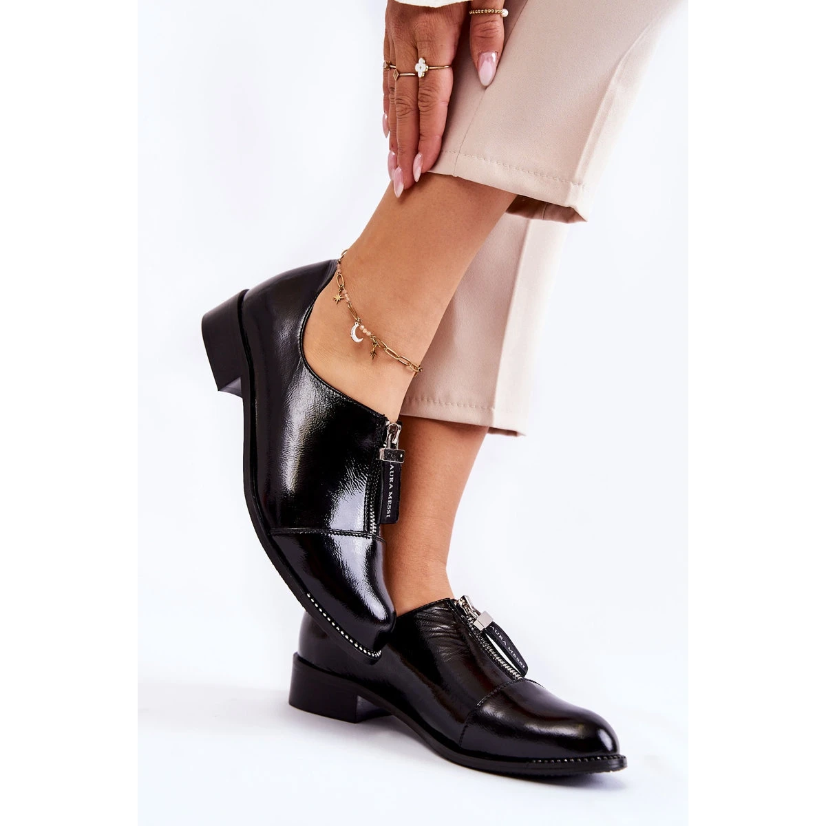 Chaussures à La Mode Laquées Laura Messi 2532 Noir Le Noir – Image 2