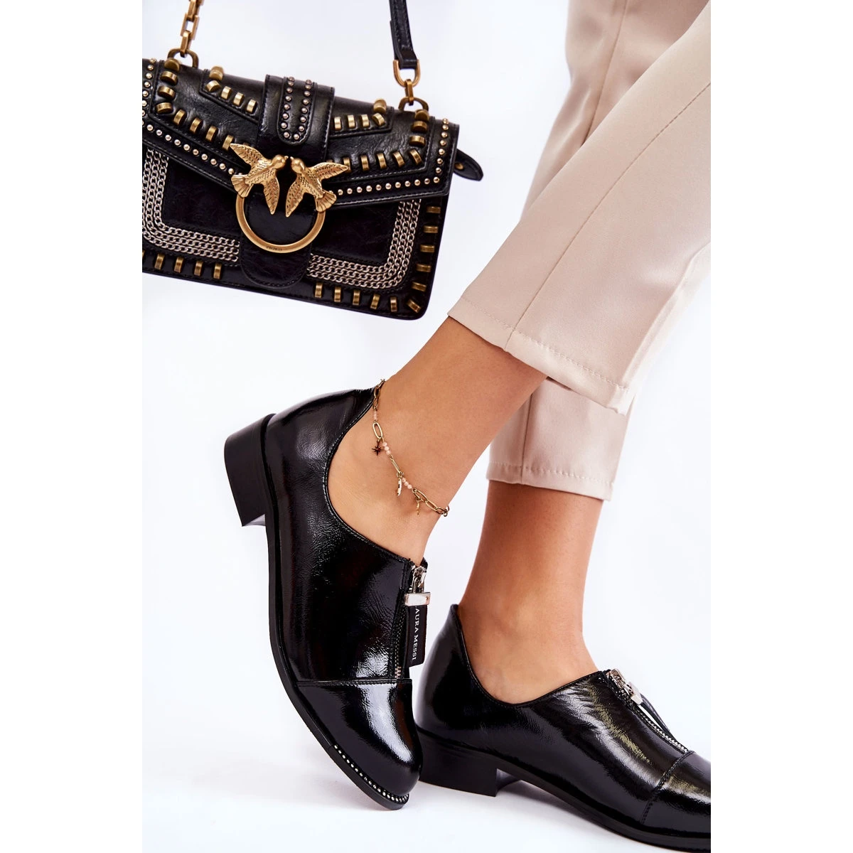 Chaussures à La Mode Laquées Laura Messi 2532 Noir Le Noir – Image 4