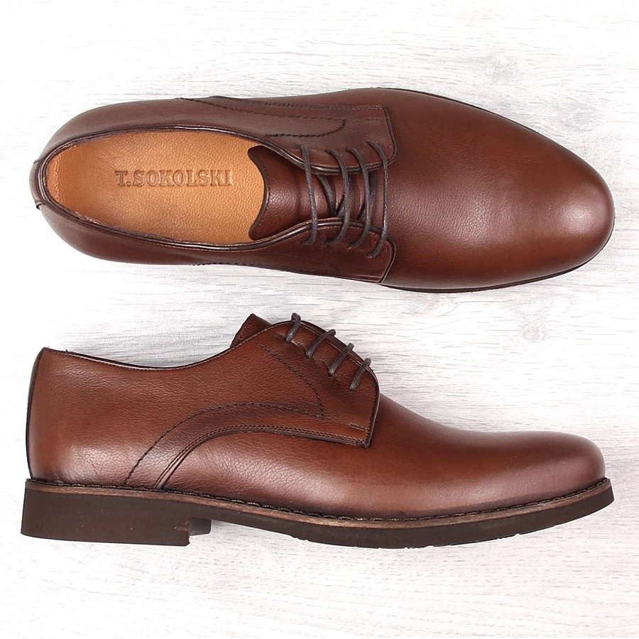 Chaussures à Lacets Homme En Cuir Marron T.Sokolski W21-903 Brun – Image 3