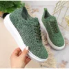 Chaussures à Lacets Pour Femmes Sur La Plate-forme Verte Artiker 50C1119