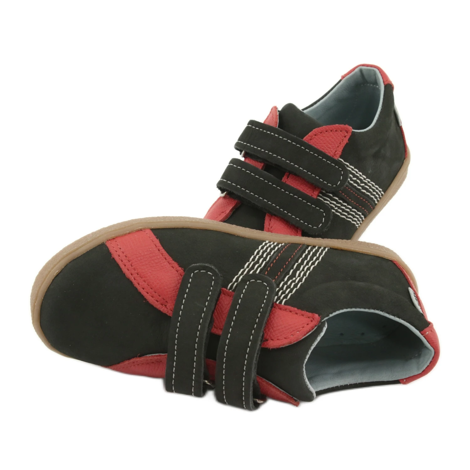 Chaussures à Scratch Pour Garçon Mazurek 1235 Le Noir Rouge – Image 6