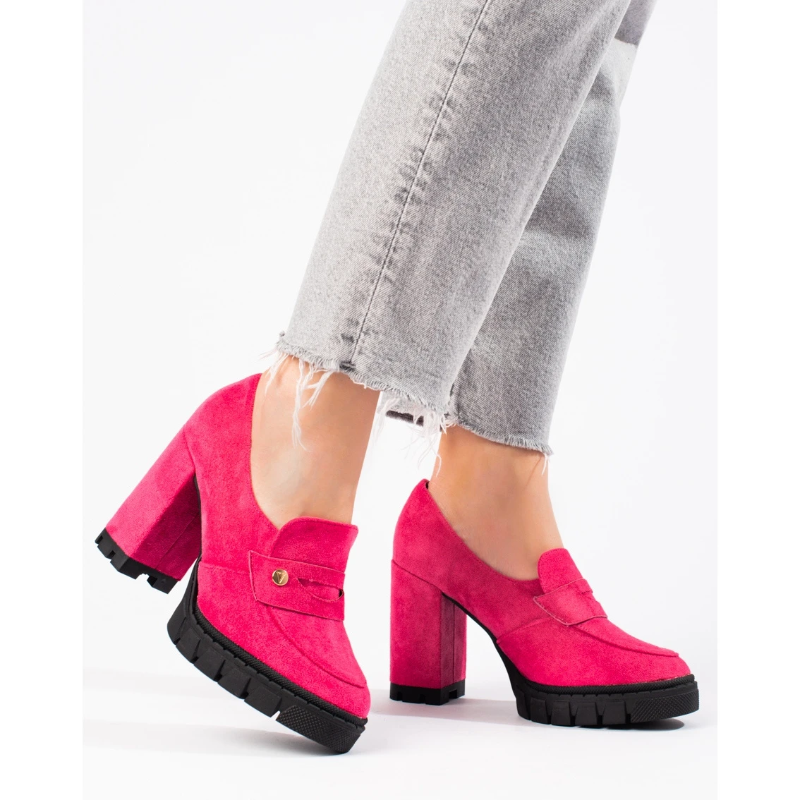 Chaussures à Talons Hauts En Daim Rose De Vinceza – Image 2