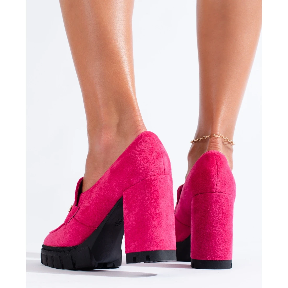 Chaussures à Talons Hauts En Daim Rose De Vinceza – Image 3