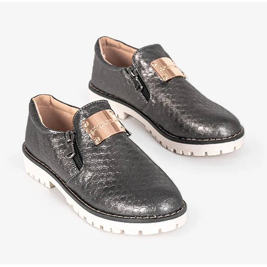 Chaussures Bébé Métallisées Noires Virton Le Noir – Image 2