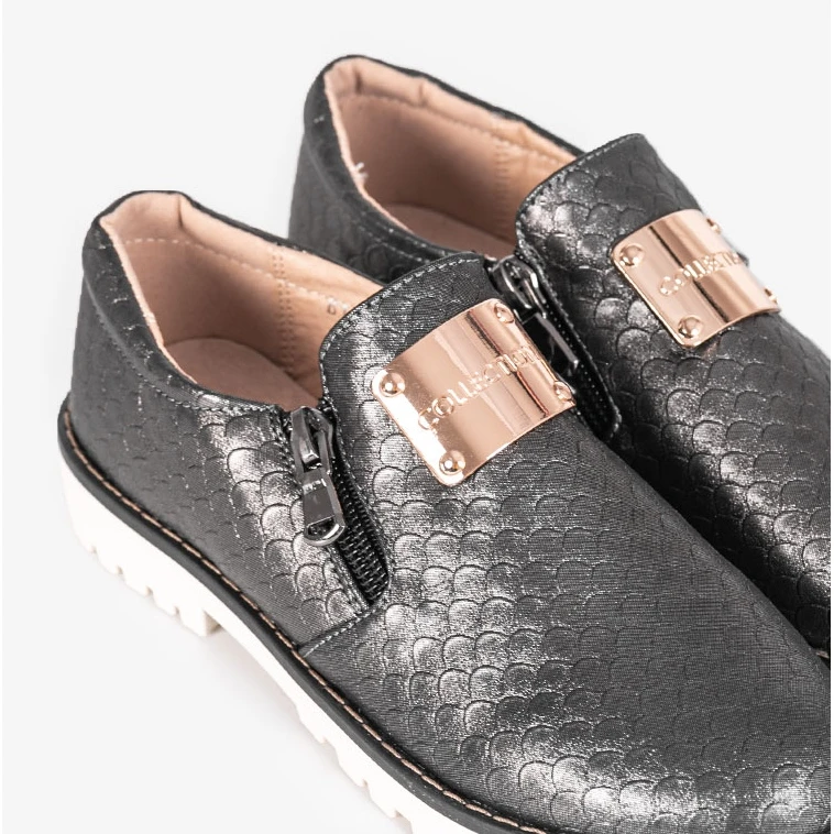 Chaussures Bébé Métallisées Noires Virton Le Noir – Image 3