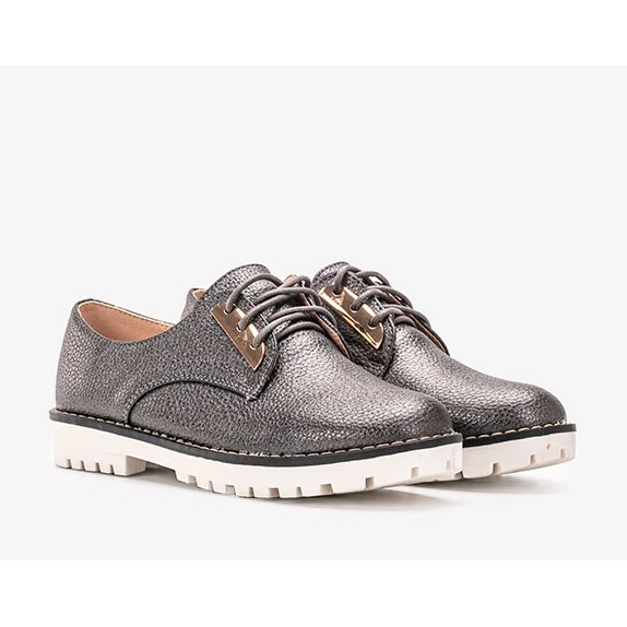 Chaussures Brillantes Noires Pour Enfants Runa Le Noir Gris