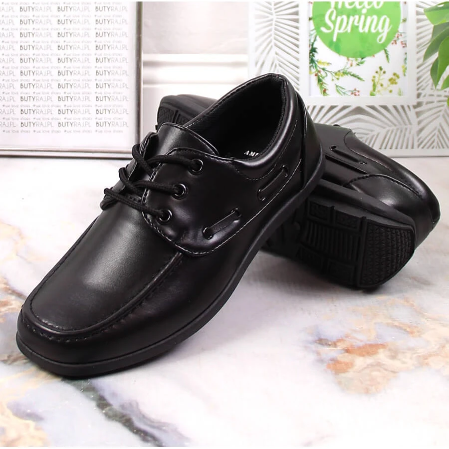 Chaussures De Communion Formelle American Club 51/23 Noires Pour Garçon Le Noir – Image 5