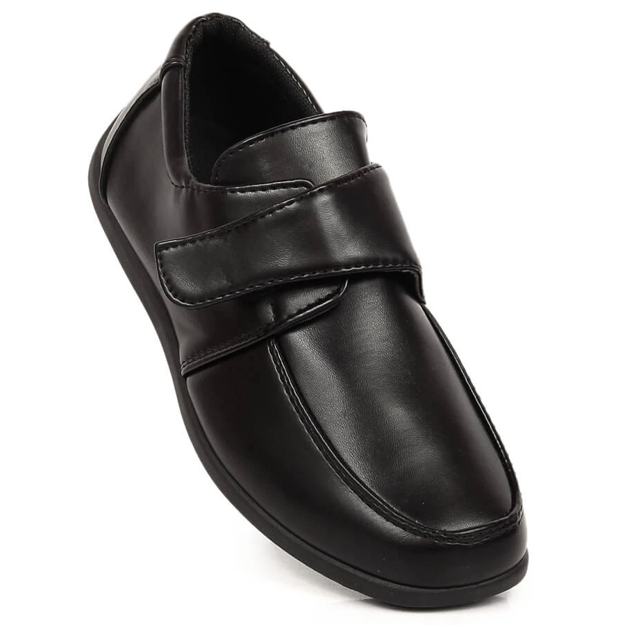 Chaussures De Communion Formelle American Club 52/23 Noires Pour Garçons Avec Velcro Le Noir