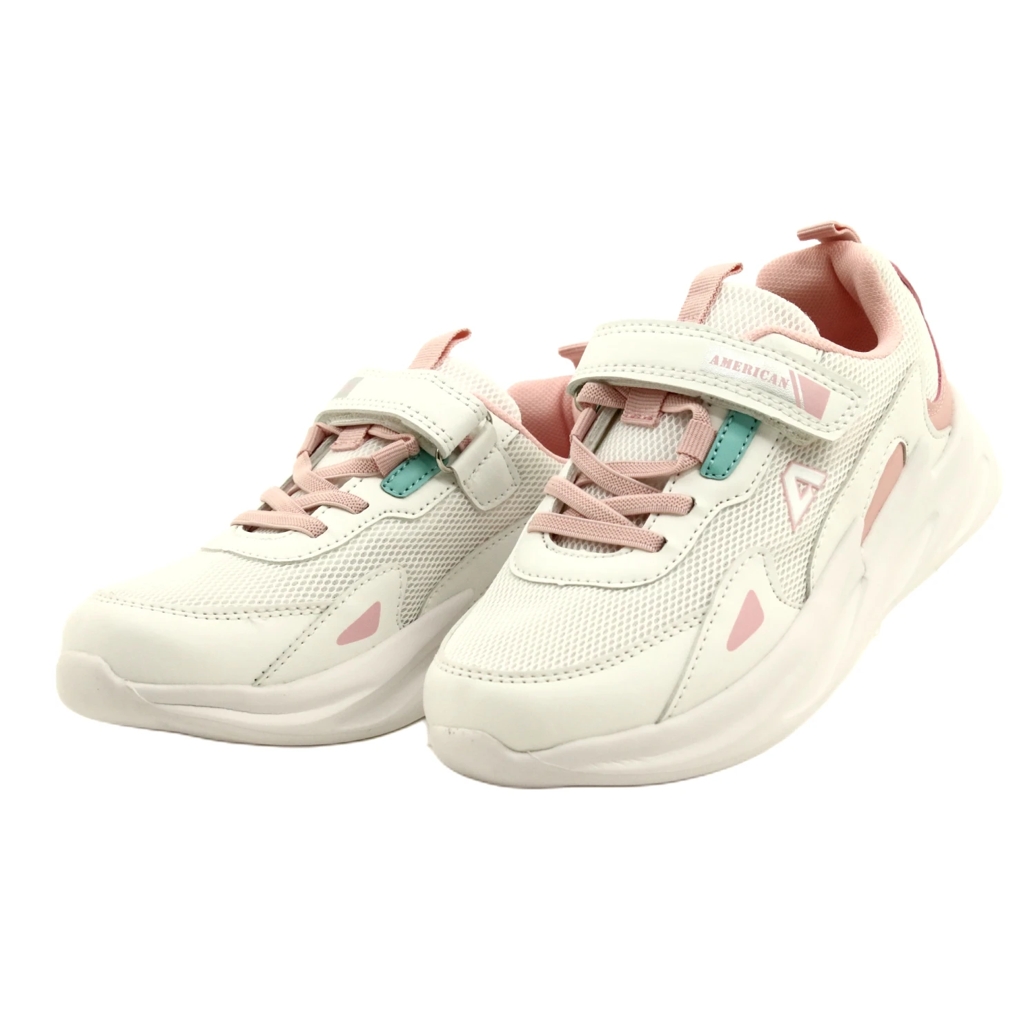 Chaussures De Sport à La Mode American Club AA22 / 22 Blanche Rose – Image 2
