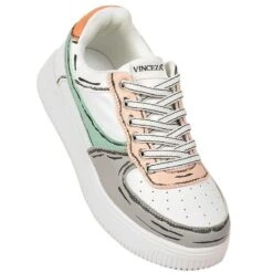 Chaussures De Sport Basses Vinceza Multicolores Blanche