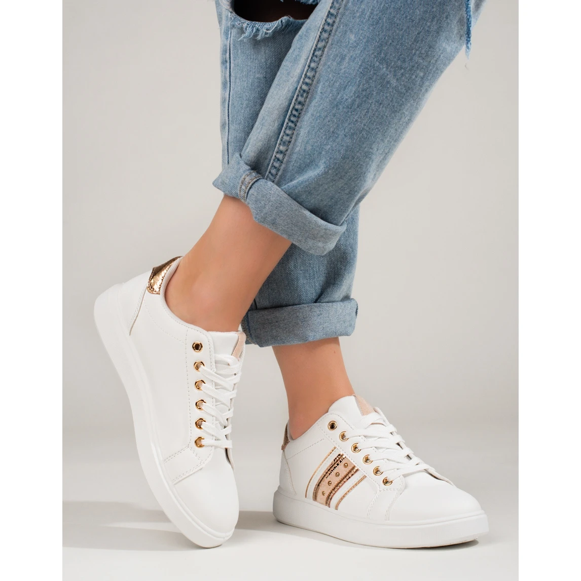 Chaussures De Sport Classiques Pour Femmes Blanches Shelovet