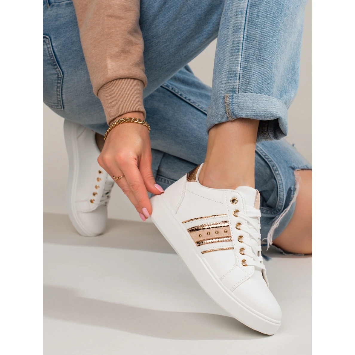 Chaussures De Sport Classiques Pour Femmes Blanches Shelovet â Image 2