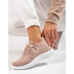 Chaussures De Sport En Textile Poudré Shelovet Rose