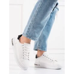 Chaussures De Sport Femme Shelovet Blanches Avec Un Motif