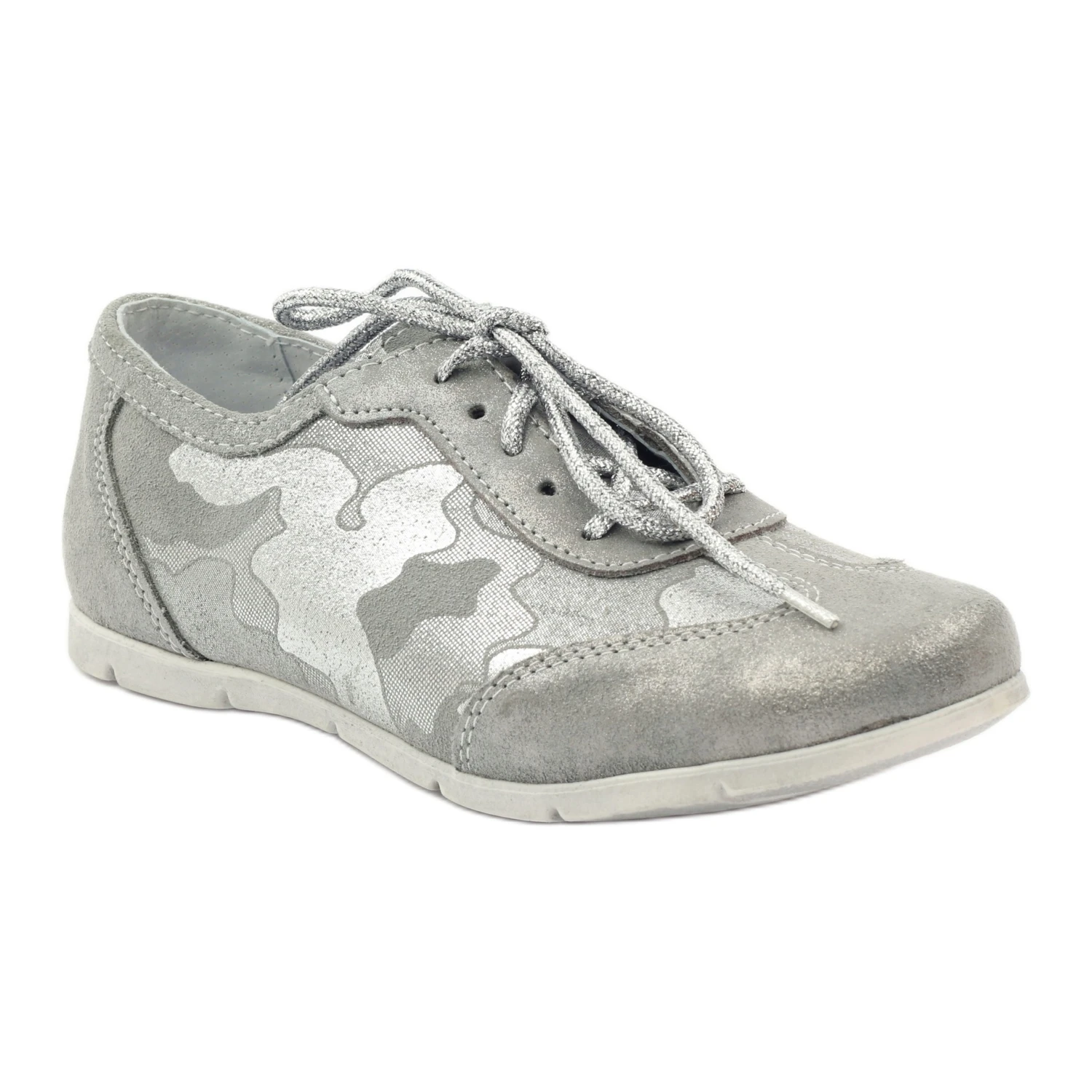 Chaussures De Sport Nouées Ren But Argent Gris