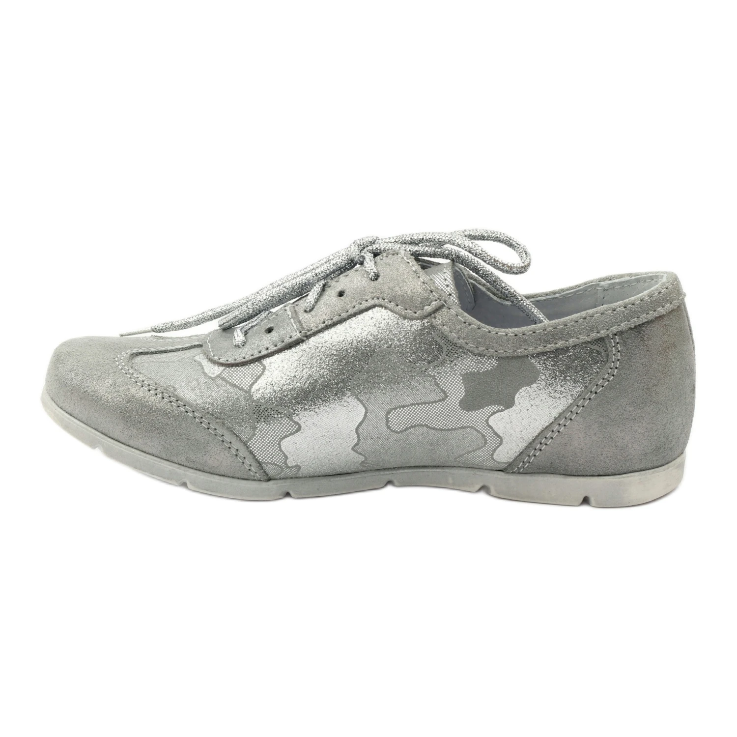 Chaussures De Sport Nouées Ren But Argent Gris – Image 2