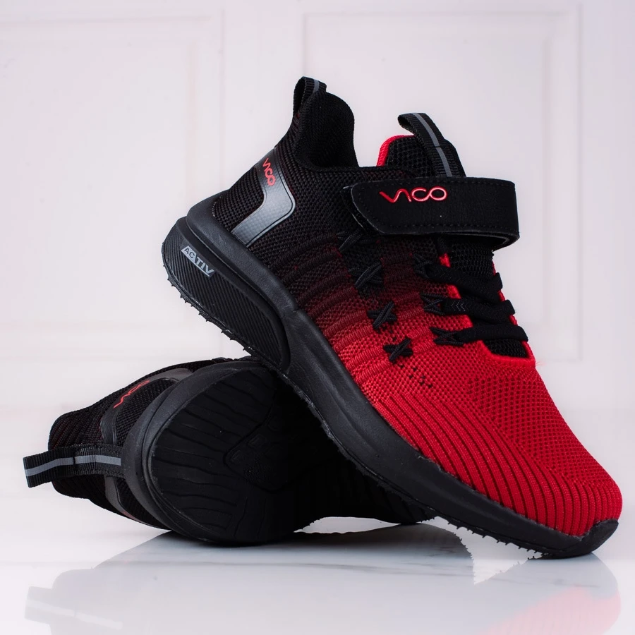 Chaussures De Sport Pour Enfants Vico, Noir Clair Et Rouge Le Noir – Image 2