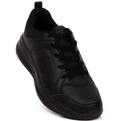 Chaussures De Sport Pour Hommes American Club 140/23 Noires En Cuir écologique Le Noir