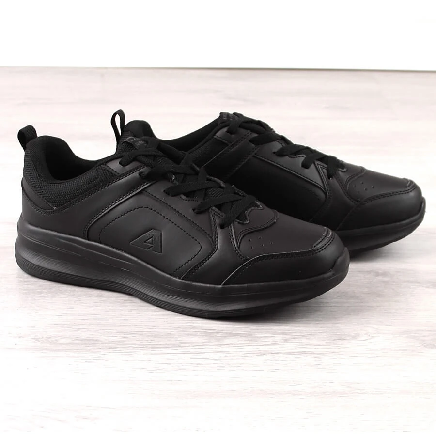 Chaussures De Sport Pour Hommes American Club 140/23 Noires En Cuir écologique Le Noir – Image 2