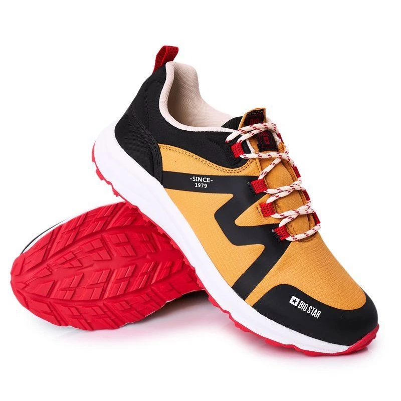 Chaussures De Sport Pour Hommes Memory Foam Big Star HH174087 Camel Le Noir Multicolore Jaune – Image 2