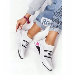 Chaussures De Sport Slip-On Memory Foam Big Star HH274538 Blanc Blanche