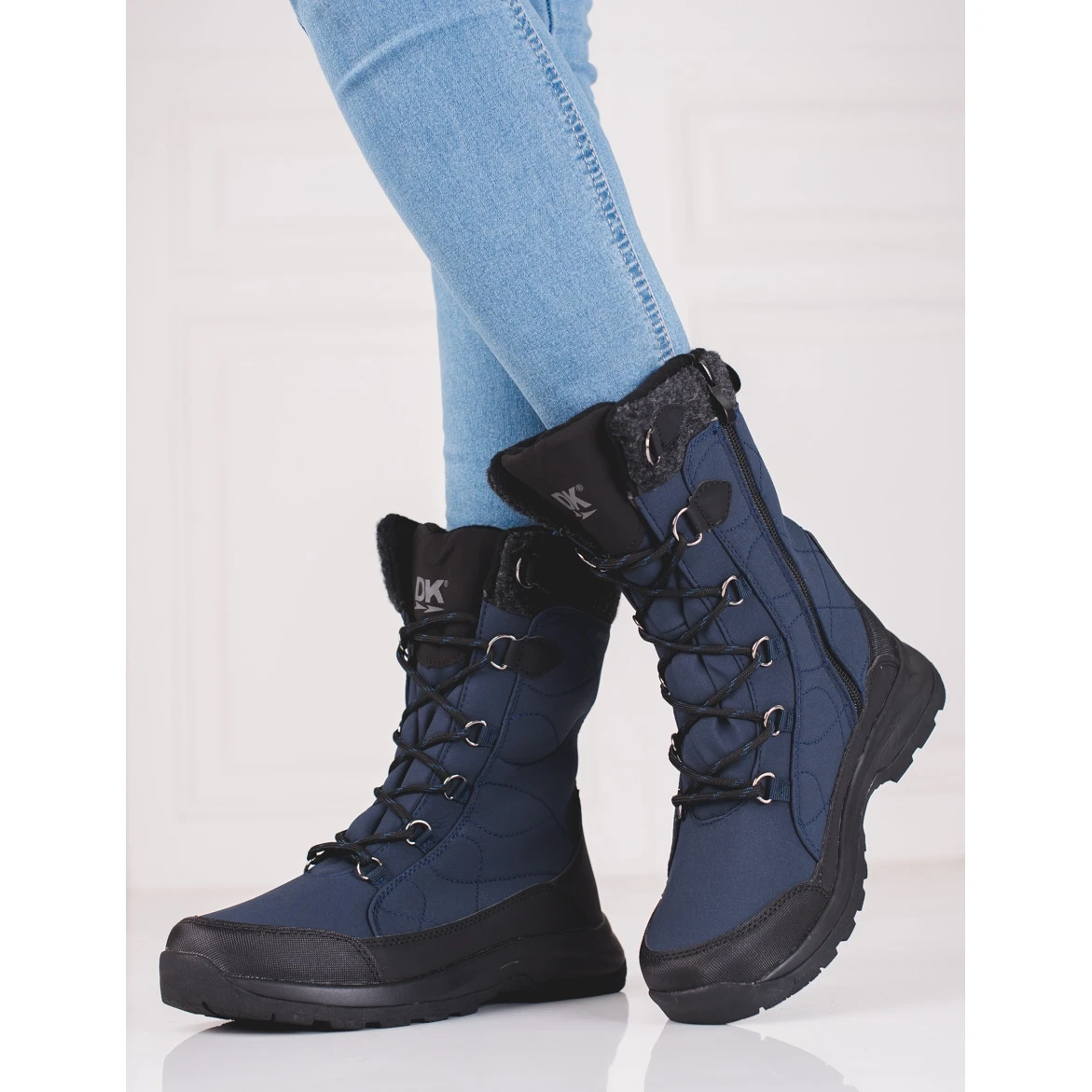 Chaussures De Trekking à Lacets Femme DK Imperméables Bleu Marin Bleu – Image 2