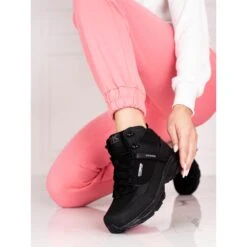 Chaussures De Trekking Femme à Tige Haute DK Noir Le Noir