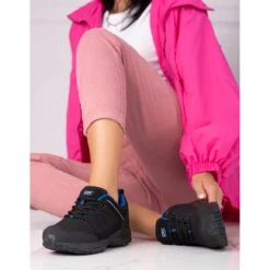 Chaussures De Trekking Femme DK Waterproof, Noir Et Bleu Le Noir