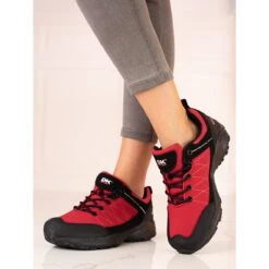 Chaussures De Trekking Femme Rouge DK Le Noir