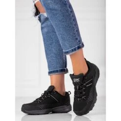 Chaussures De Trekking Femme Sur Semelle épaisse DK Noire Le Noir