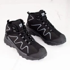 Chaussures De Trekking Hautes à Lacets Pour Hommes DK Le Noir