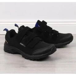 Chaussures De Trekking Imperméables American Club Velcro Noires Le Noir