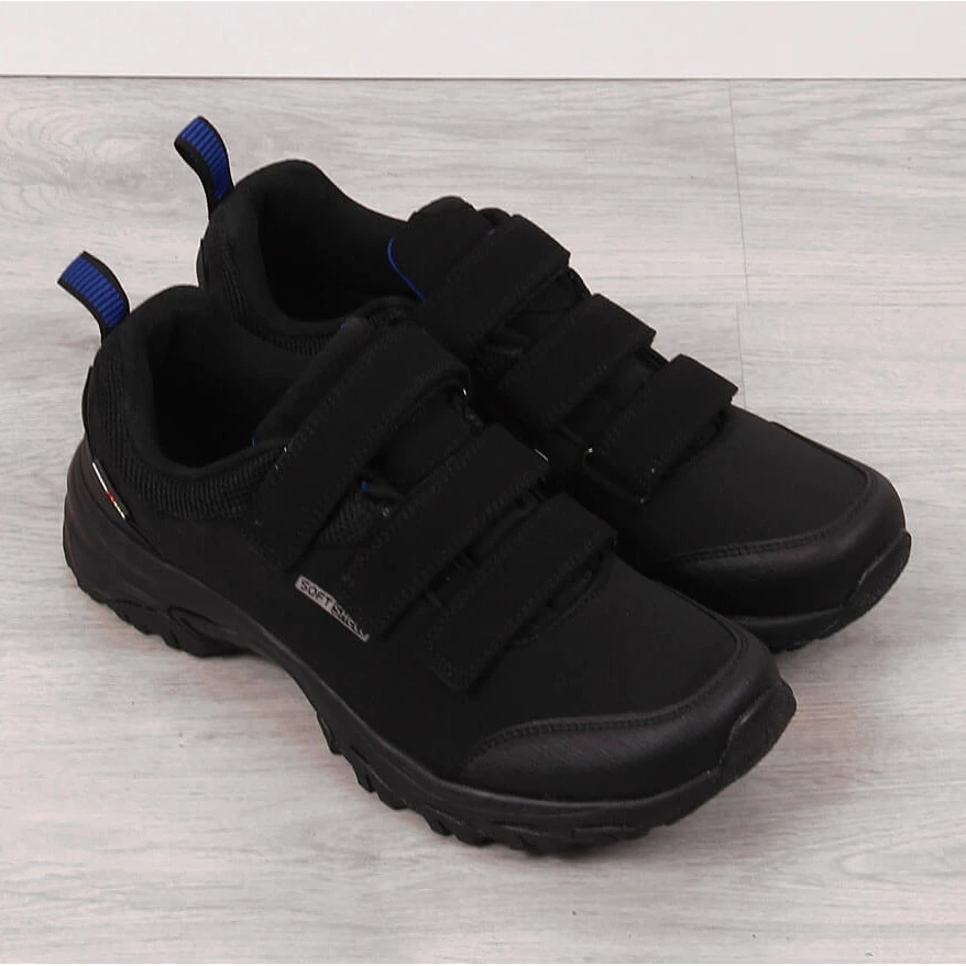 Chaussures De Trekking Imperméables American Club Velcro Noires Le Noir – Image 3