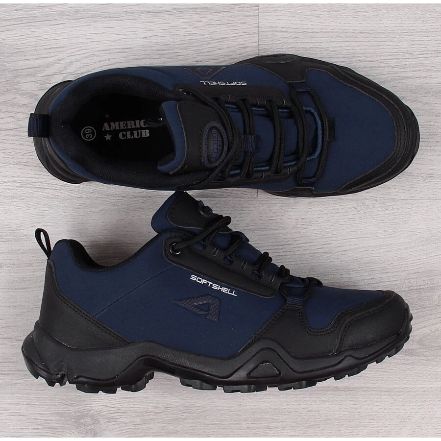Chaussures De Trekking Imperméables Bleu Marine American Club