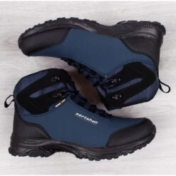 Chaussures De Trekking Imperméables Réchauffées Bleu Marine American Club