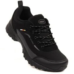 Chaussures De Trekking Imperméables Softshell Homme American Club Noires Le Noir