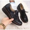 Chaussures En Cuir Helios W H334 Noir Brillant Le Noir
