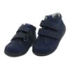 Chaussures En Cuir Mazurek Avec Velcro Bleu Marine 264