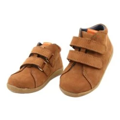 Chaussures En Cuir Mazurek Avec Velcro Marron 264 Brun