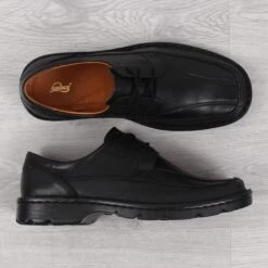 Chaussures En Cuir Noir Pour Hommes Łukbut 947 Le Noir