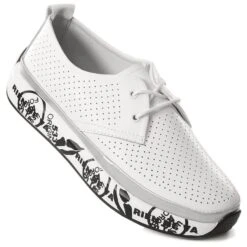 Chaussures En Cuir Pour Femmes Sur La Plate-forme Blanche T.Sokolski W23-29