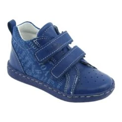 Chaussures En Cuir Pour Garçons Avec Velcro Ren But 1429 Bleu