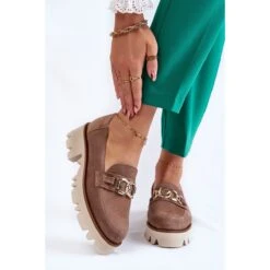 Chaussures En Daim Marron Avec Décoration Laura Messi Brun