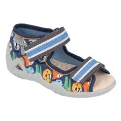 Chaussures Enfant Befado Jaune 350P013 Bleu Marin Bleu Orange Gris