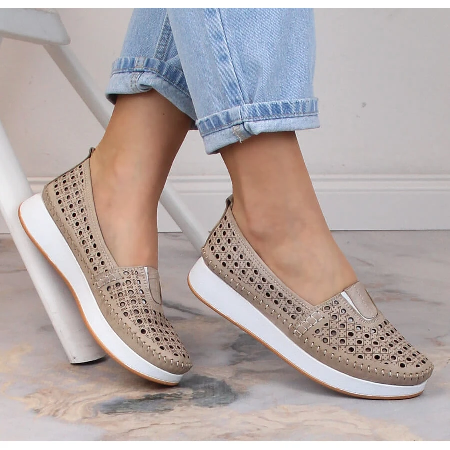 Chaussures Femme Ajourées à élastique Beige T.Sokolski VU85LAS – Image 3