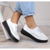 Chaussures Femme Confortables En Cuir Ajouré Blanc Artiker 52C1992 Blanche