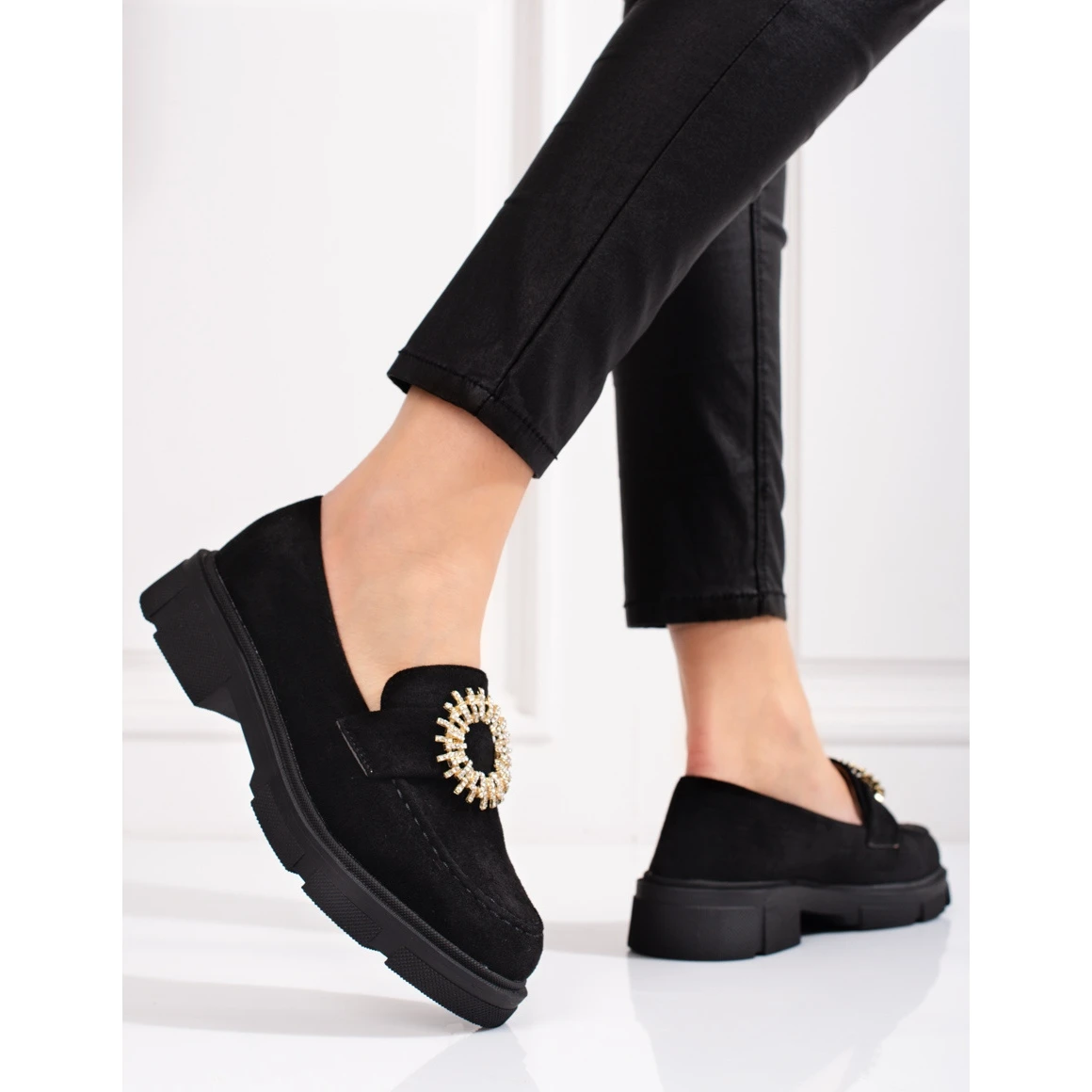 Chaussures Femme En Daim Noir Shelovet Le Noir – Image 2