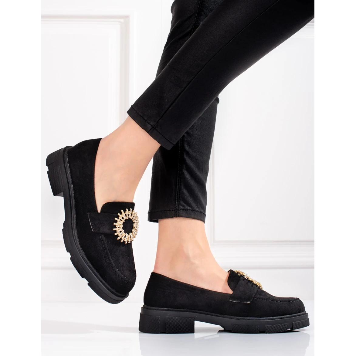 Chaussures Femme En Daim Noir Shelovet Le Noir – Image 3