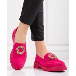 Chaussures Femme En Daim Shelovet Fuchsia Rose